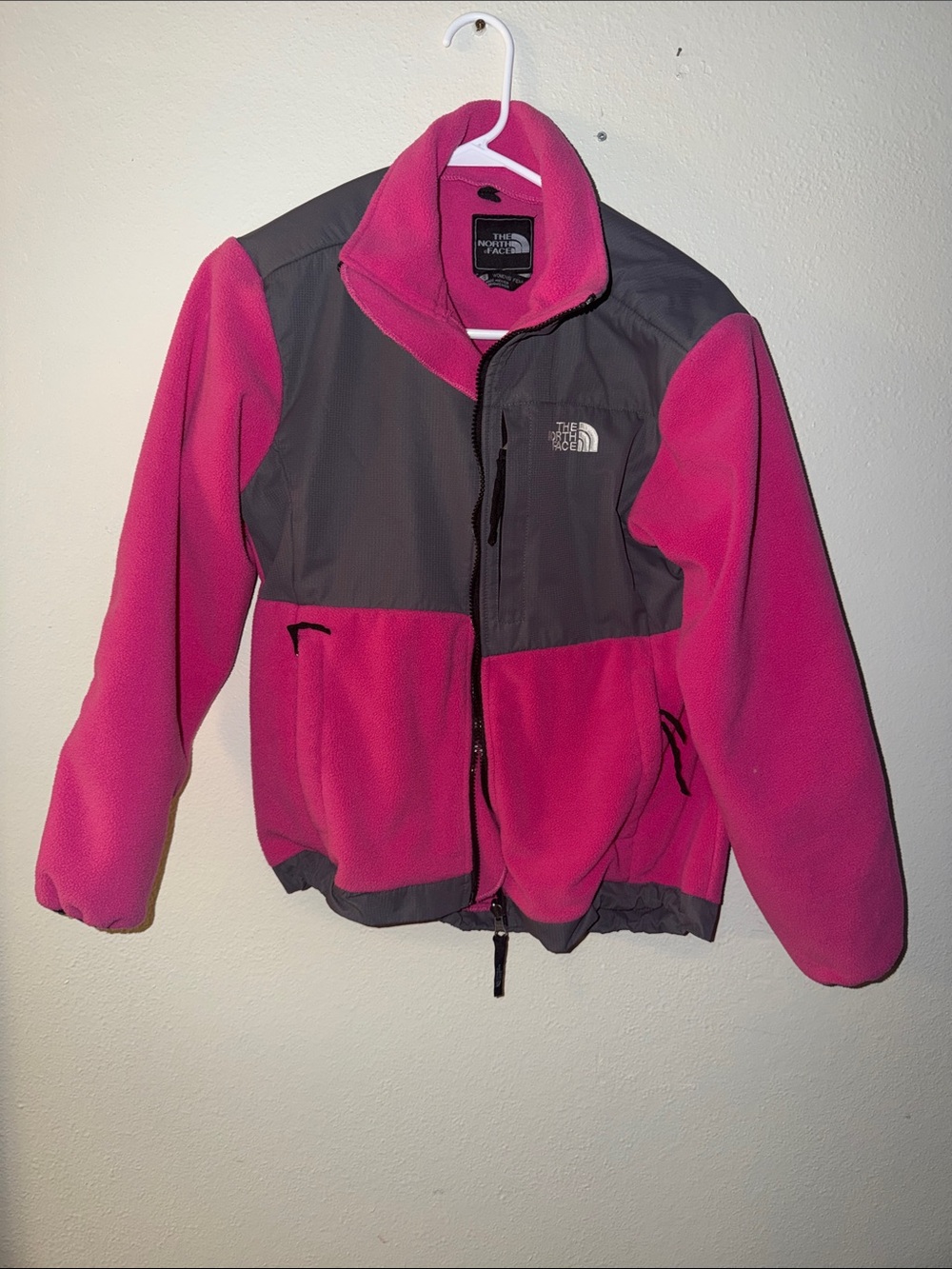 The North Face Pink and Gray Fleece Jacket